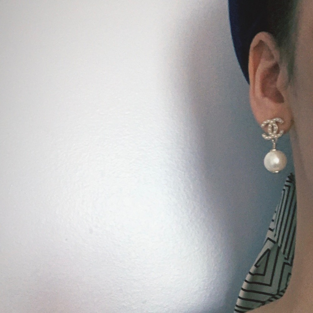 Authentic Chanel Earrings - Pearl